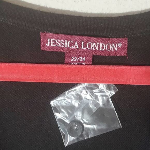 JESSICA London black button down dress plus size 22/24 NEW - Picture 3 of 6